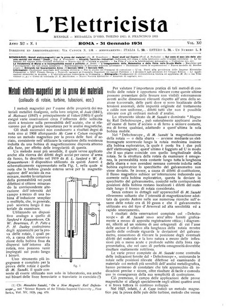 L'elettricista rivista mensile di elettrotecnica