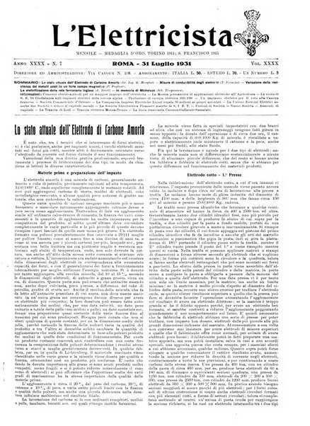 L'elettricista rivista mensile di elettrotecnica