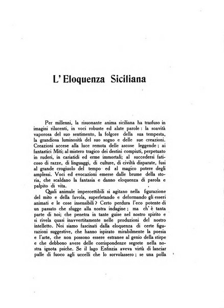 L'eloquenza siciliana rivista mensile