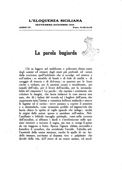 L'eloquenza siciliana rivista mensile