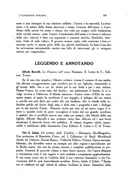 L'eloquenza siciliana rivista mensile