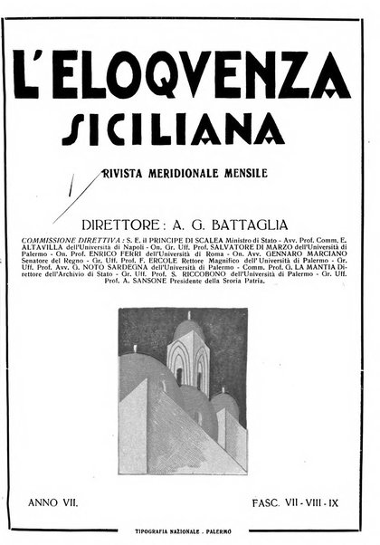 L'eloquenza siciliana rivista mensile