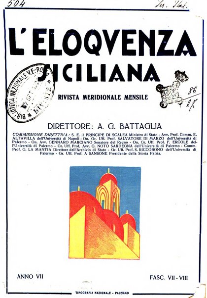 L'eloquenza siciliana rivista mensile