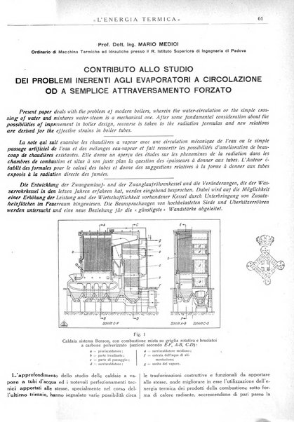 L'energia termica rivista tecnica mensile