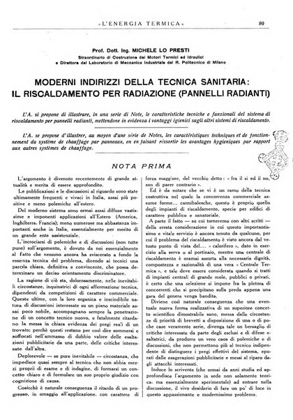 L'energia termica rivista tecnica mensile