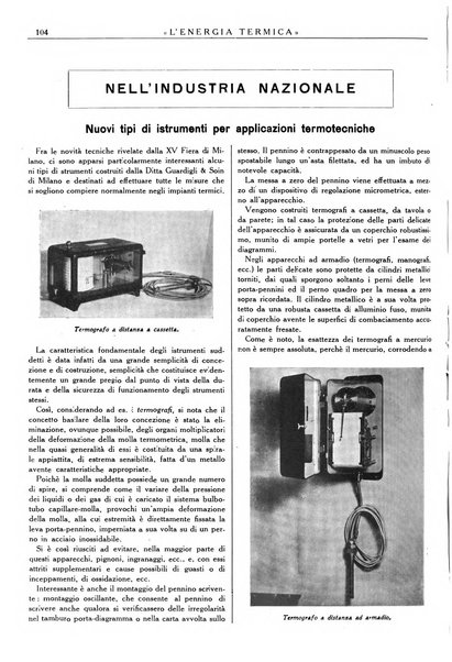 L'energia termica rivista tecnica mensile