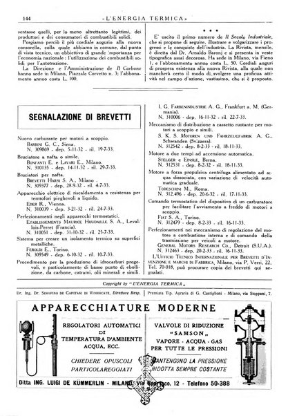 L'energia termica rivista tecnica mensile