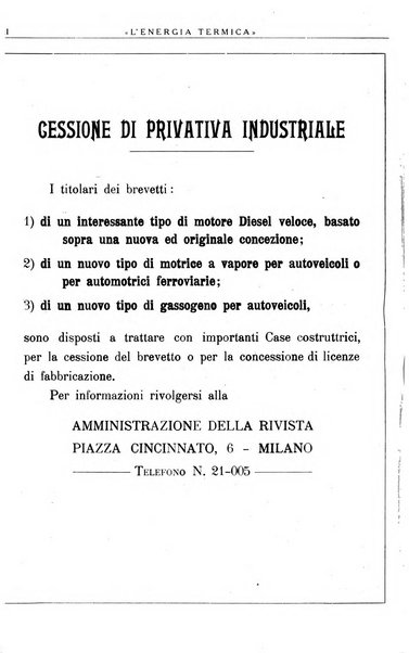 L'energia termica rivista tecnica mensile