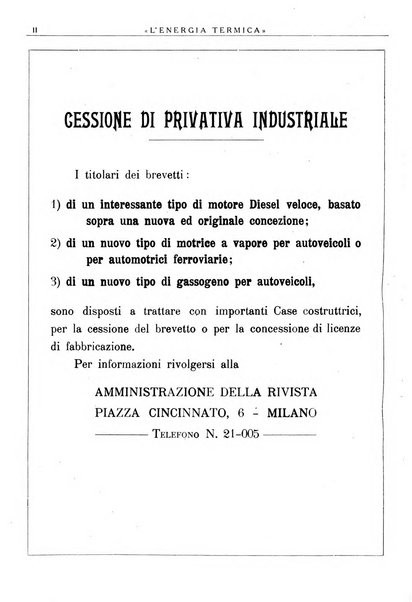 L'energia termica rivista tecnica mensile