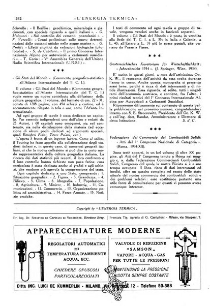 L'energia termica rivista tecnica mensile