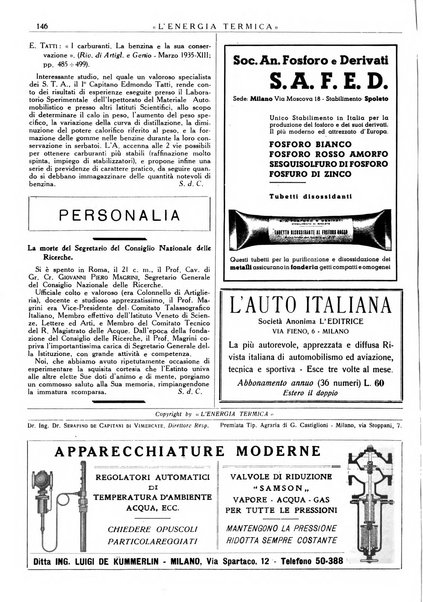 L'energia termica rivista tecnica mensile