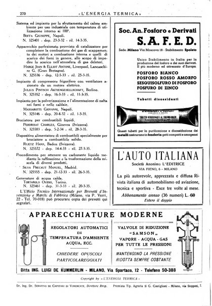 L'energia termica rivista tecnica mensile