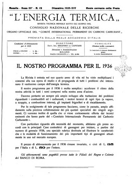 L'energia termica rivista tecnica mensile