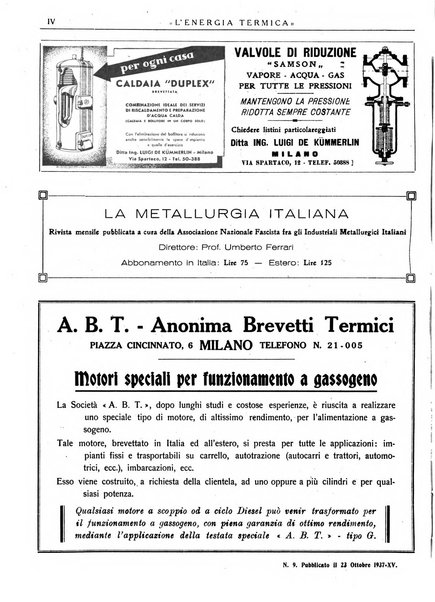 L'energia termica rivista tecnica mensile