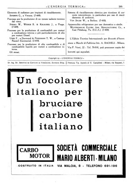 L'energia termica rivista tecnica mensile