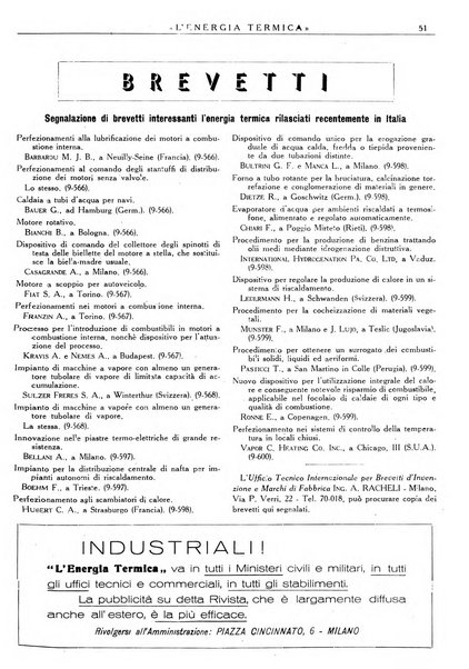 L'energia termica rivista tecnica mensile