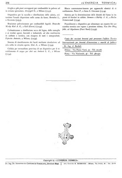 L'energia termica rivista tecnica mensile