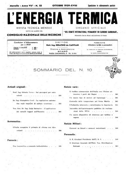 L'energia termica rivista tecnica mensile