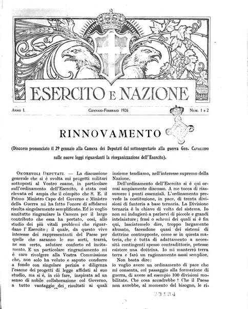 Esercito e nazione rivista per l'ufficiale italiano