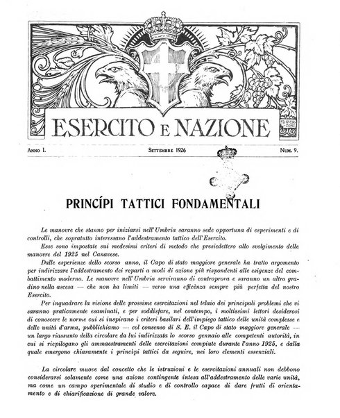 Esercito e nazione rivista per l'ufficiale italiano