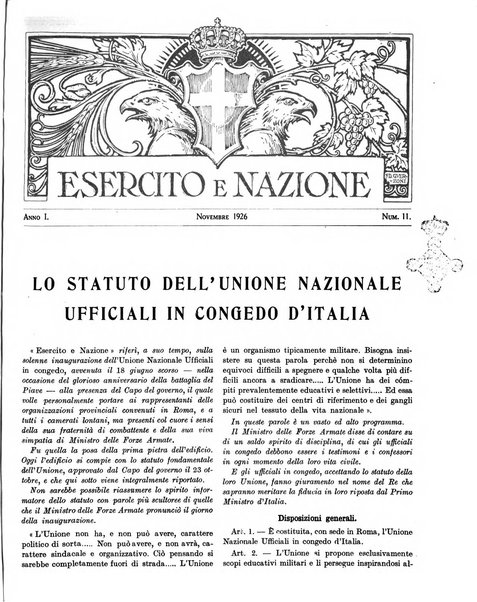 Esercito e nazione rivista per l'ufficiale italiano