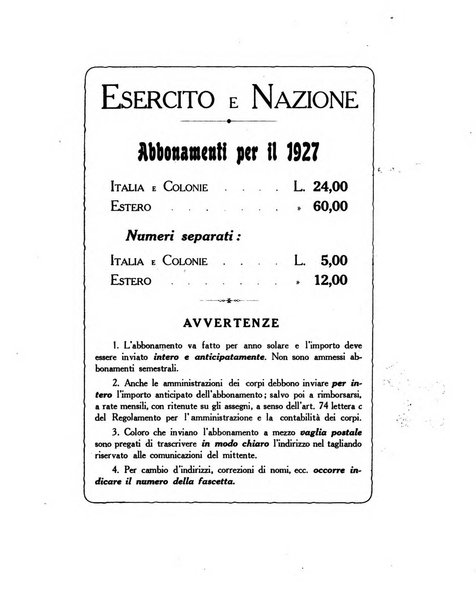 Esercito e nazione rivista per l'ufficiale italiano