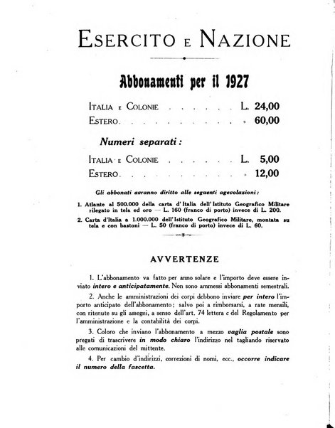 Esercito e nazione rivista per l'ufficiale italiano