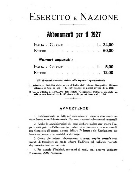 Esercito e nazione rivista per l'ufficiale italiano