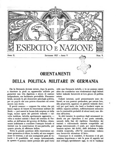 Esercito e nazione rivista per l'ufficiale italiano