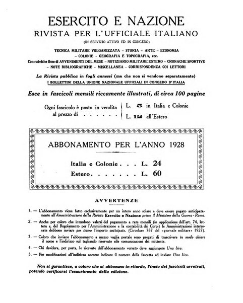 Esercito e nazione rivista per l'ufficiale italiano