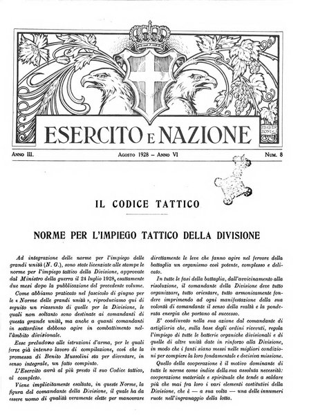 Esercito e nazione rivista per l'ufficiale italiano