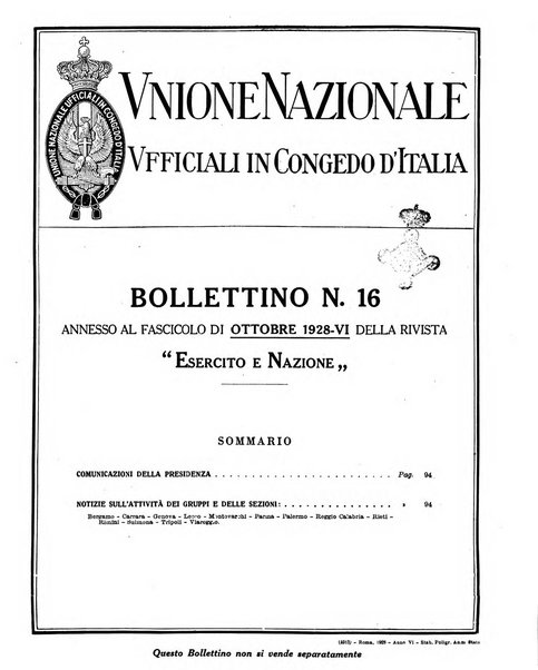 Esercito e nazione rivista per l'ufficiale italiano