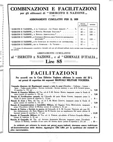 Esercito e nazione rivista per l'ufficiale italiano