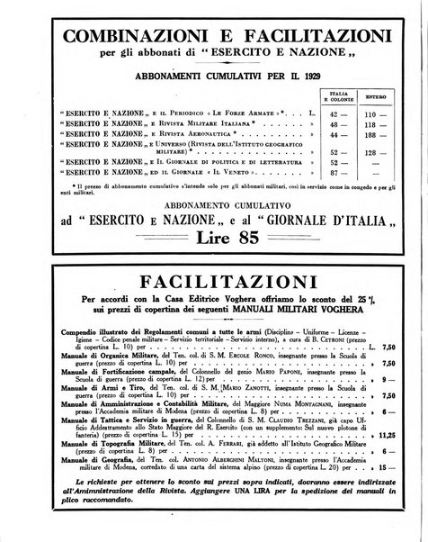 Esercito e nazione rivista per l'ufficiale italiano