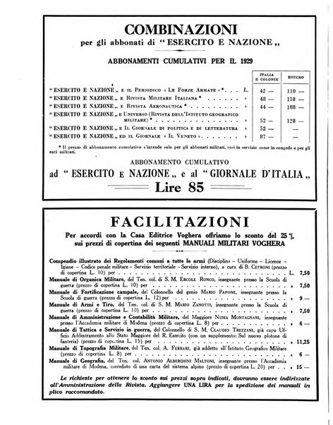 Esercito e nazione rivista per l'ufficiale italiano