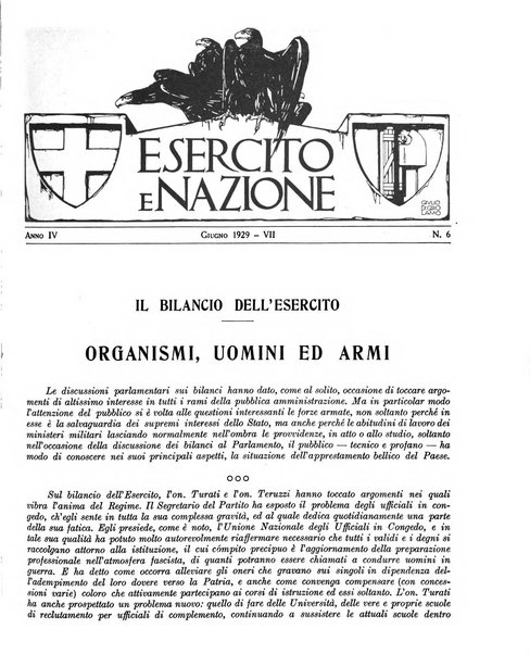 Esercito e nazione rivista per l'ufficiale italiano