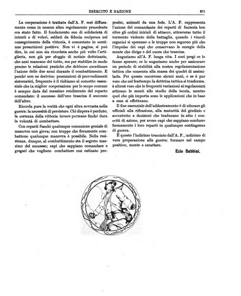 Esercito e nazione rivista per l'ufficiale italiano