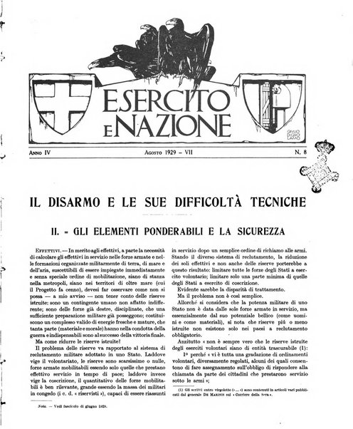 Esercito e nazione rivista per l'ufficiale italiano