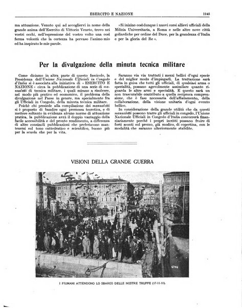 Esercito e nazione rivista per l'ufficiale italiano