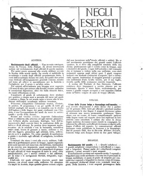 Esercito e nazione rivista per l'ufficiale italiano