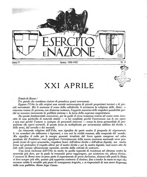 Esercito e nazione rivista per l'ufficiale italiano