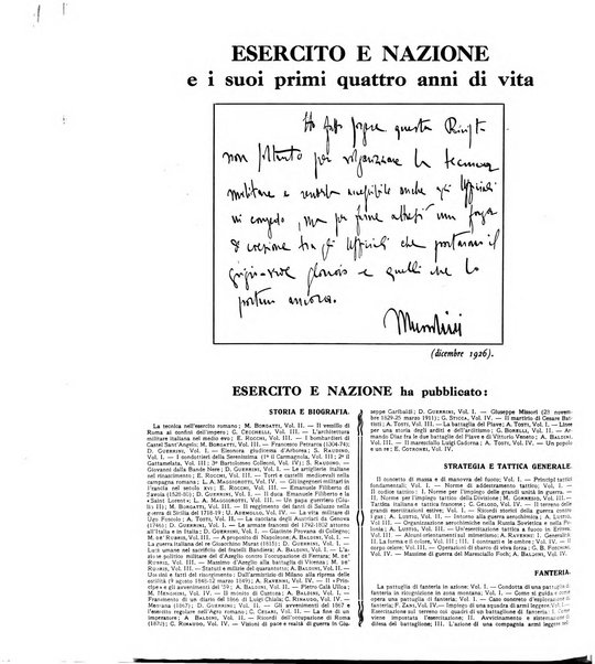 Esercito e nazione rivista per l'ufficiale italiano