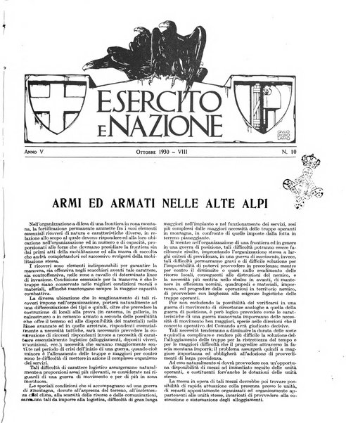 Esercito e nazione rivista per l'ufficiale italiano