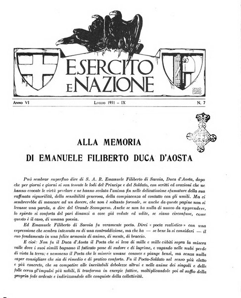 Esercito e nazione rivista per l'ufficiale italiano