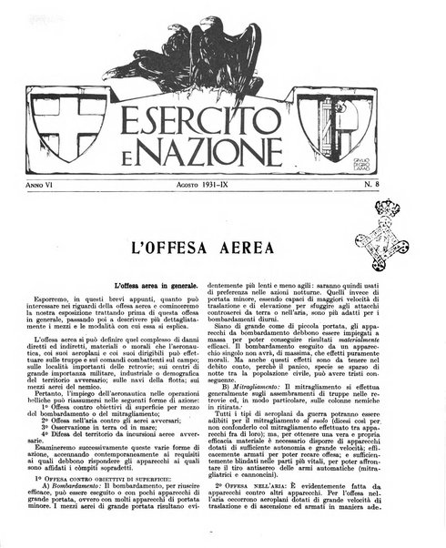 Esercito e nazione rivista per l'ufficiale italiano