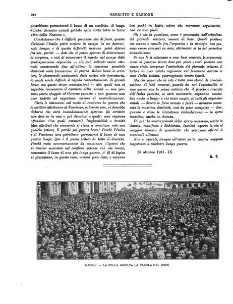 Esercito e nazione rivista per l'ufficiale italiano