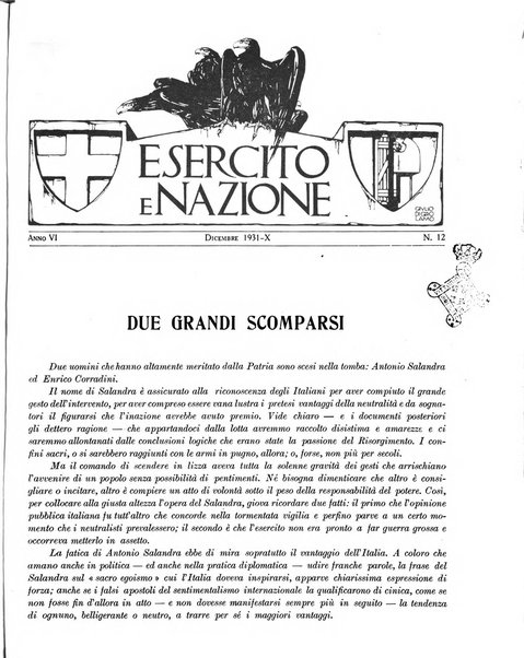 Esercito e nazione rivista per l'ufficiale italiano