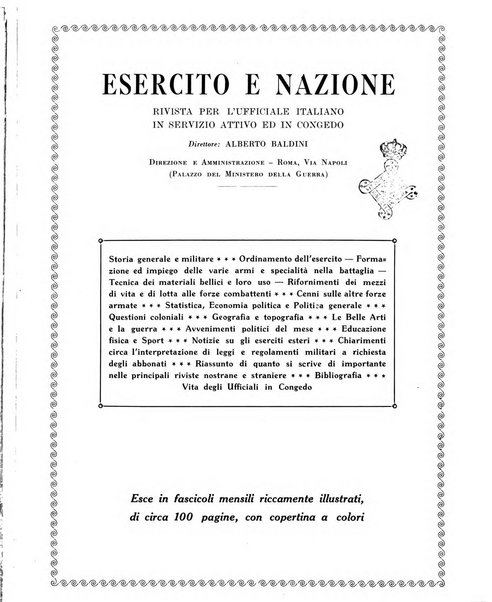 Esercito e nazione rivista per l'ufficiale italiano