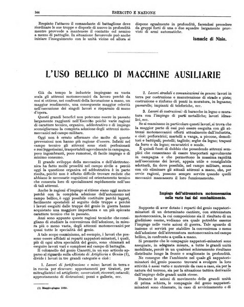 Esercito e nazione rivista per l'ufficiale italiano