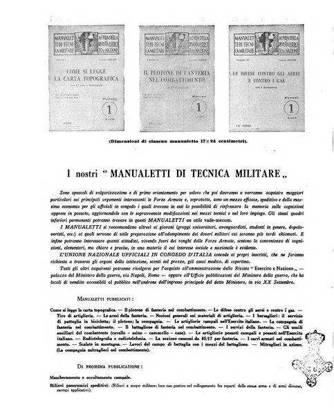 Esercito e nazione rivista per l'ufficiale italiano